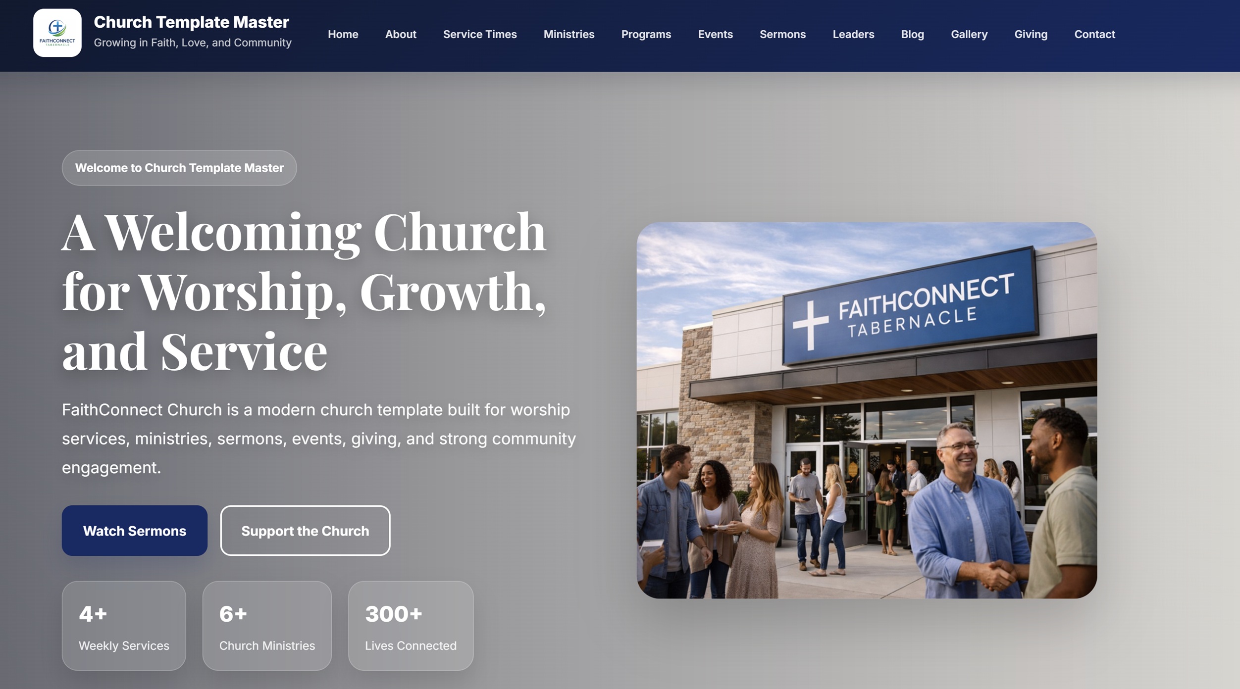Premium Church Website Template • Complete church system with admin dashboard